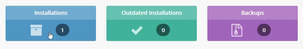 Sectiunea installations softaculous