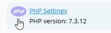 Buton PHP Settings Plesk