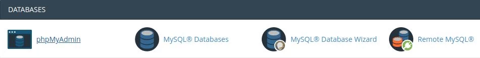 phpMyAdmin  Databases cPanel
