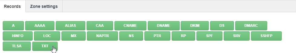txt dns record